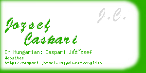 jozsef caspari business card